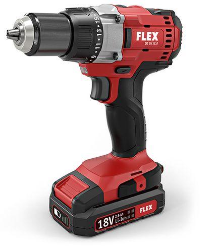 Двухскоростной аккумуляторный шуруповерт FLEX DD 2G 18.0 - Зображення 1