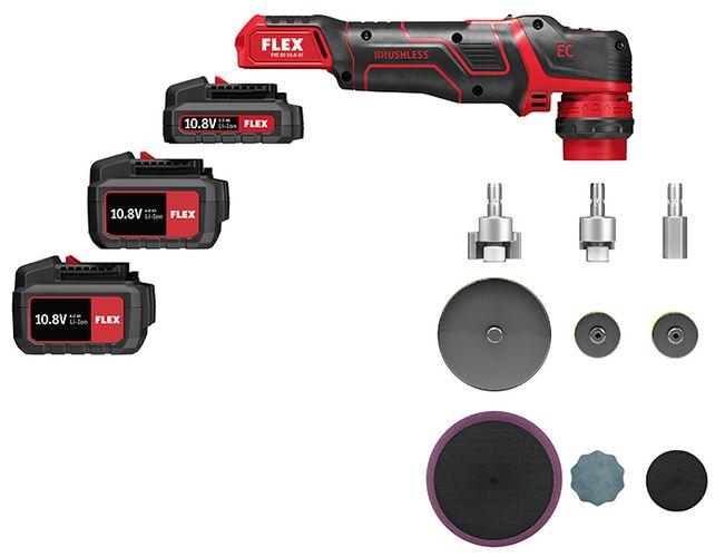 Аккумуляторная полировальная машина FLEX PXE 80 10.8-EC/2.5 Set ротационная и эксцентриковая - Зображення 1