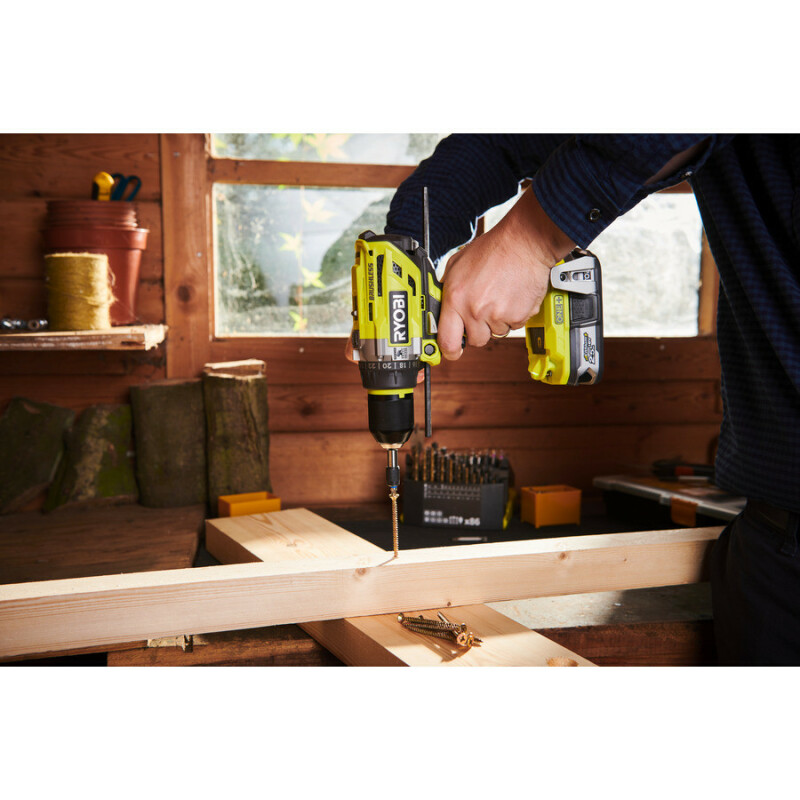 Аккумуляторная бесщеточная ударная дрель-шуруповерт RYOBI R18PD7-0 ONE+ 18V  85nm - Зображення 6