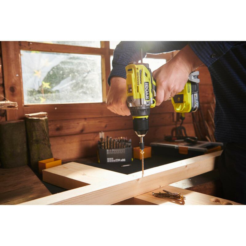 Аккумуляторная бесщеточная ударная дрель-шуруповерт RYOBI R18PD7-0 ONE+ 18V  85nm - Зображення 7