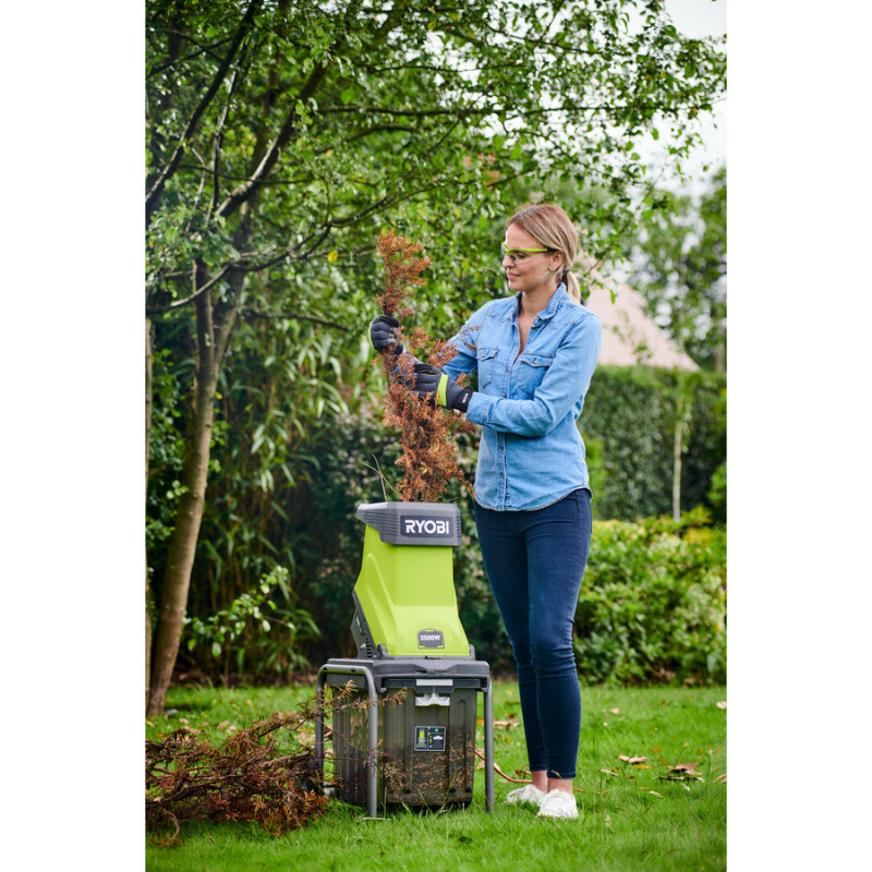 Электрический измельчитель веток 2500W, RYOBI RSH2545B, максимальный диаметр ветвей 45 мм - Зображення 5