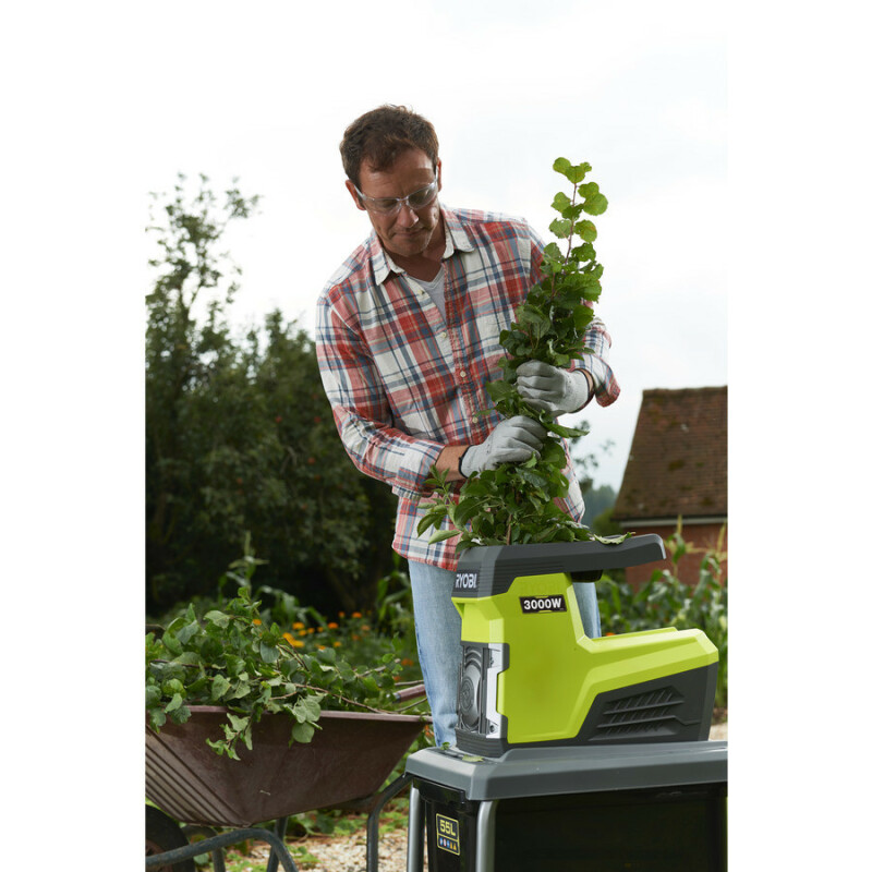 Измельчитель веток садовый  RYOBI RSH3045U 3000W, максимальный диаметр 45 мм - Зображення 2