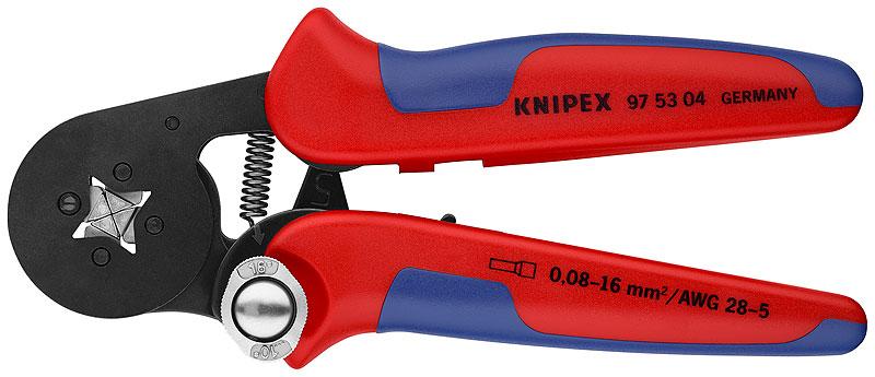 Самонастраивающийся инструмент для опрессовки контактных гильз KNIPEX 97 53 04