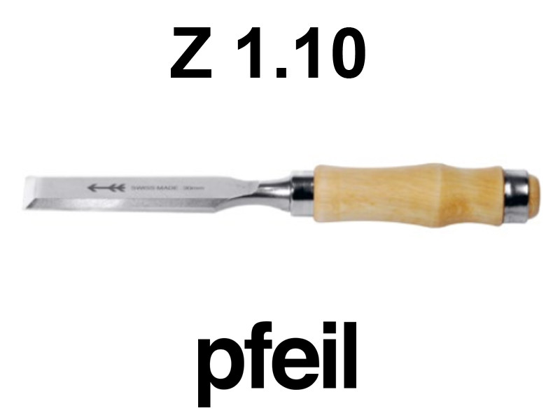 Стамеска Долото Pfeil плоское с деревянной рукоятью с кольцом, 10 mm Z 1.10 - Зображення 1