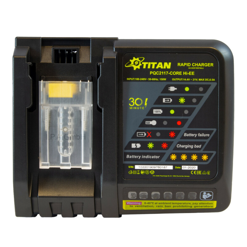 Быстрозарядное устройство TITAN PQC2117-CORE (Makita DC18RC) 6,5A - Зображення 2