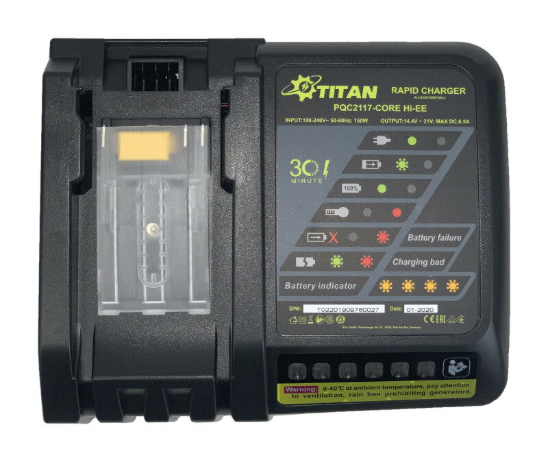 Быстрозарядное устройство TITAN PQC2117-CORE (Makita DC18RC) 6,5A - Зображення 4