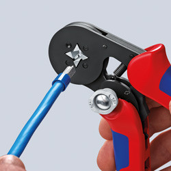 Самонастраивающийся инструмент для опрессовки контактных гильз KNIPEX 97 53 04 - Зображення 1