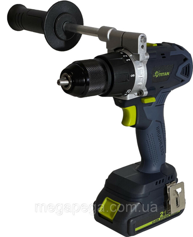 АККУМУЛЯТОРНАЯ ДРЕЛЬ-ШУРУПОВЕРТ TITAN PDS9221B-CORE BRUSHLESS SET2 92Nm - Зображення 2