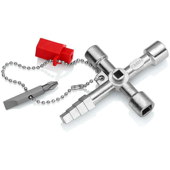 Ключ для электрошкафов KNIPEX 00 11 04 профессиональный для распространенных систем запирания