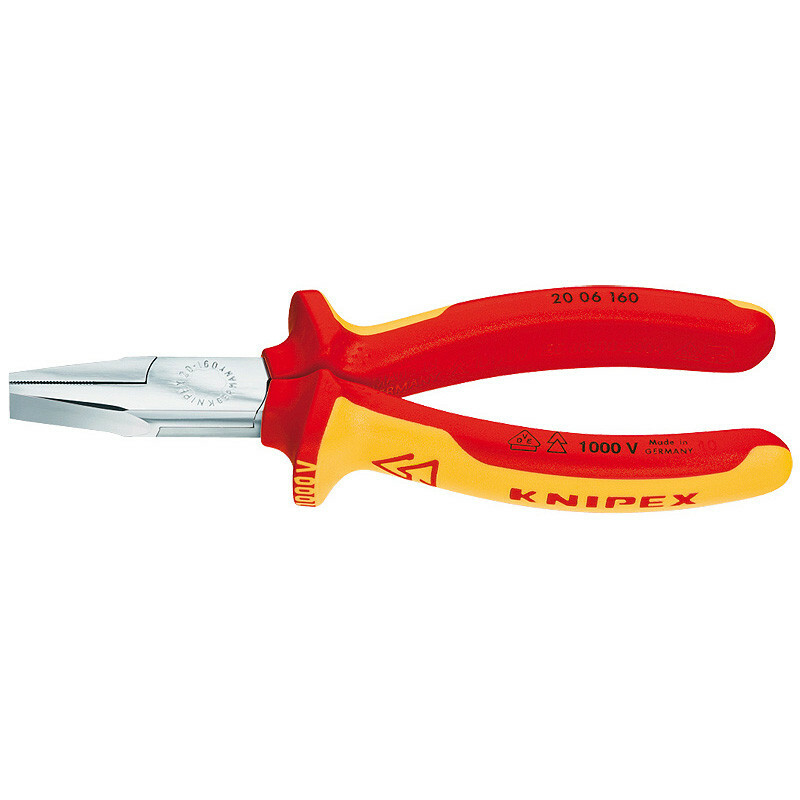Плоскогубцы диэлектрические с гладкими губками KNIPEX 20 06 160