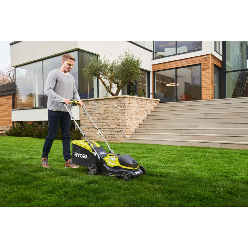 Аккумуляторная колесная газонокосилка, ширина скашивания 37см 18V RYOBI RY18LMX37A-0 ONE+ - Зображення 3