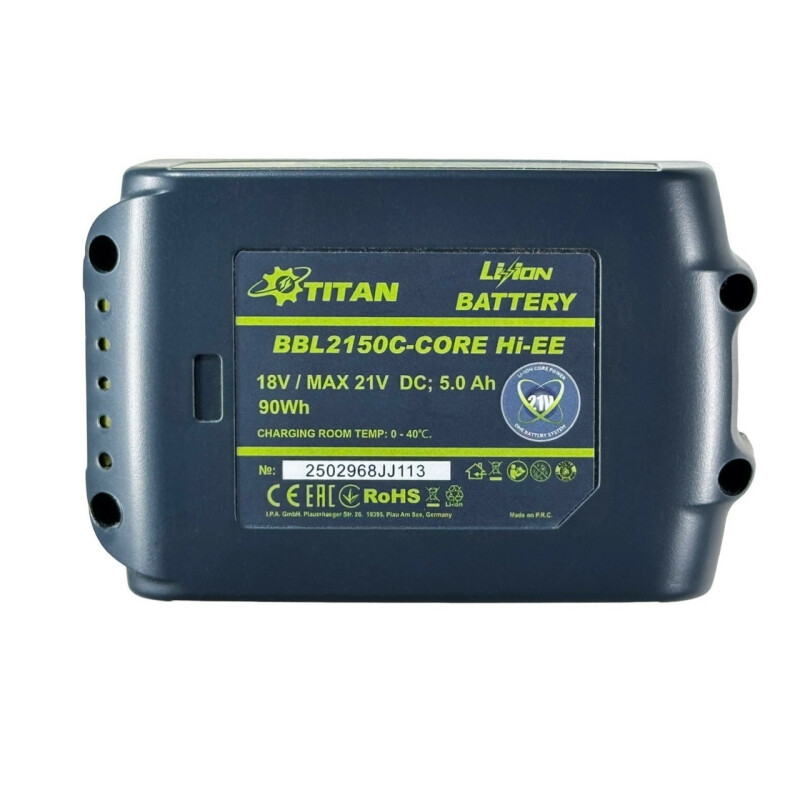 Аккумуляторная батарея TITAN PBL2150-CORE Hi-EE 5,0 Ач высокотоковая (совместима с MAKITA LXT) - Зображення 3