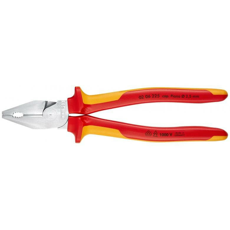 Плоскогубцы диэлектрические комбинированные KNIPEX 02 06 225 - Зображення 1
