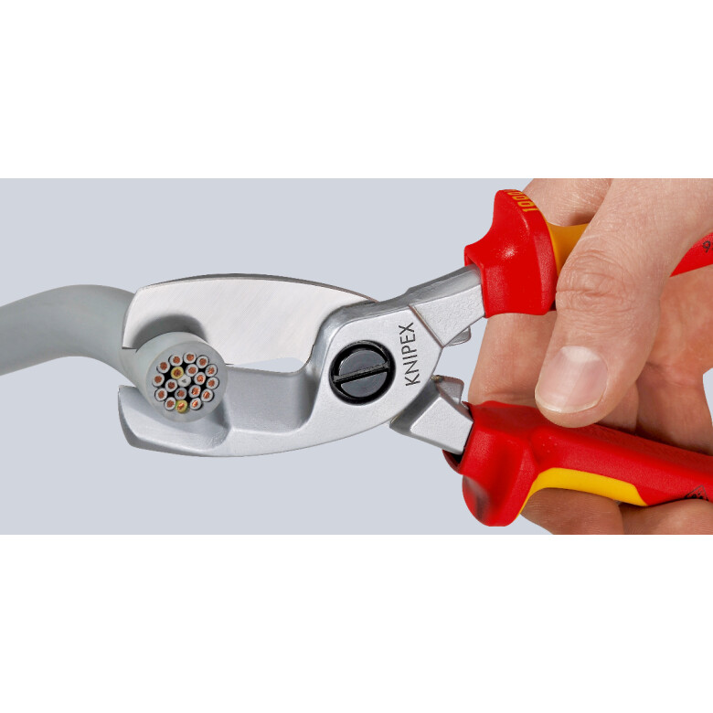 Ножницы для резки кабелей с двойными режущими кромками KNIPEX 95 17 200 - Зображення 2