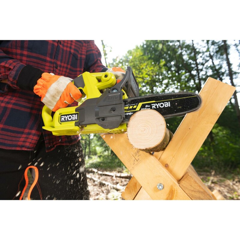 Аккумуляторная компактная цепная пила с шиной 20см RYOBI RY18CS20A-0 - Зображення 5