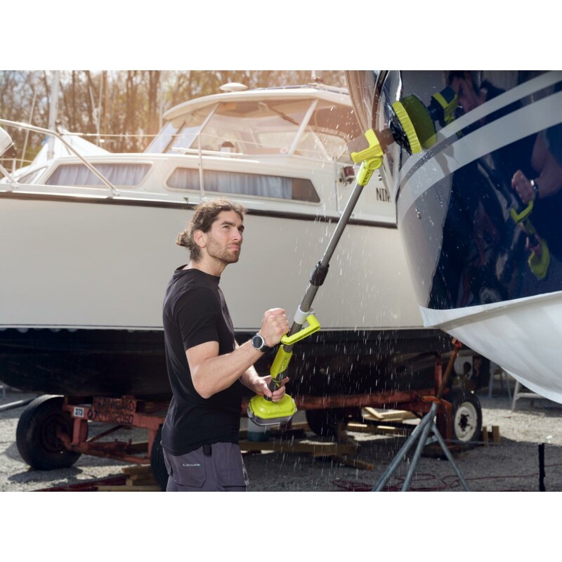 Аккумуляторная телескопическая щетка для мойки RYOBI R18TPS-0 ONE+18В - Зображення 9