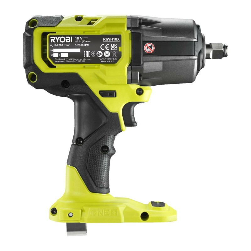 Аккумуляторный бесщеточный ударный гайковерт RYOBI RIWH18X-0 ONE+,1600nm 18В - Зображення 4
