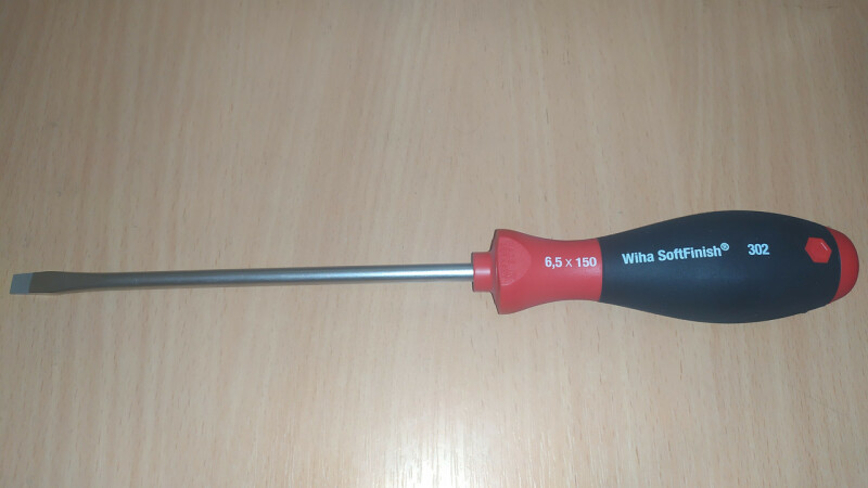 Отвертка ударная прямой шлиц Wiha SoftFinish SL 6,5х125