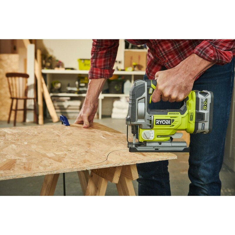 Аккумуляторный бесщеточный лобзик RYOBI 18В R18JS7-0 ONE+ - Зображення 9