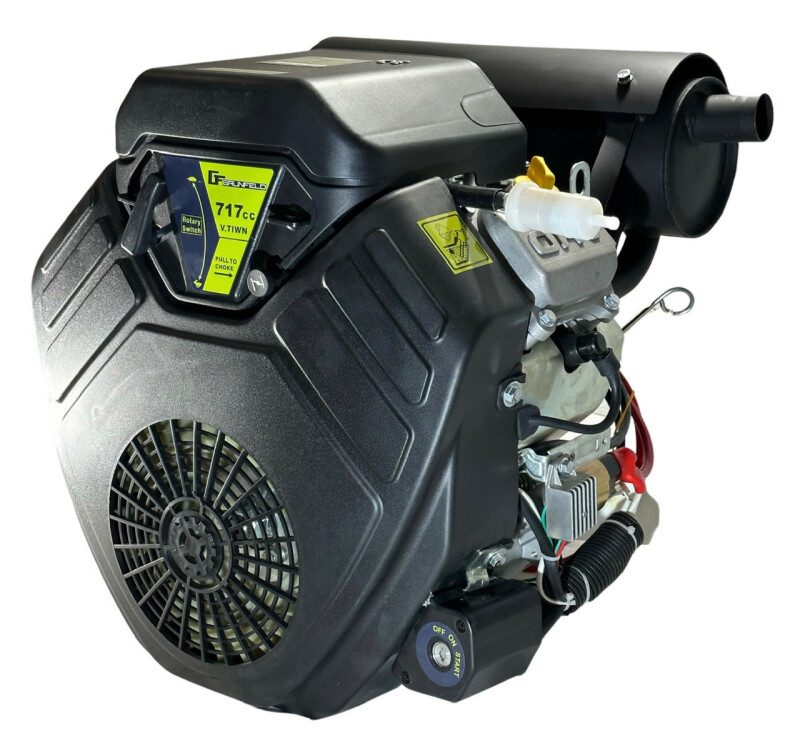 Двухцилиндровый Бензиновый двигатель GRUNDELD (TITAN) GE690E вал 25.4мм под шпонку