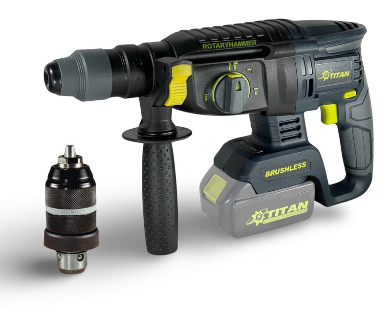 Аккумуляторный перфоратор TITAN PRH2621FRB-CORE Brushless - Зображення 2