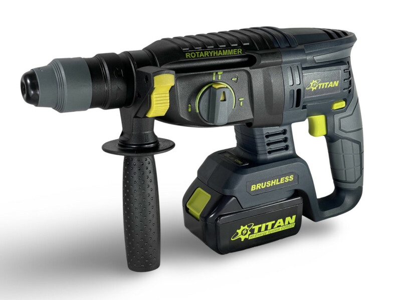 АККУМУЛЯТОРНЫЙ ПЕРФОРАТОР TITAN PRH2621FRB-CORE Brushless SET2 - Зображення 1