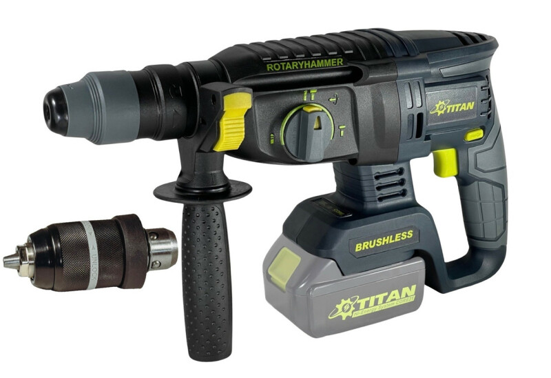 АККУМУЛЯТОРНЫЙ ПЕРФОРАТОР TITAN PRH2621FRB-CORE Brushless SET2 - Зображення 3