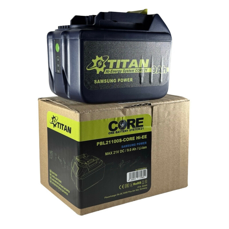 Аккумуляторная батарея PBL21100-CORE Hi-EE 21v 9.0 Ач высокотоковая (совместима с MAKITA LXT) - Зображення 6