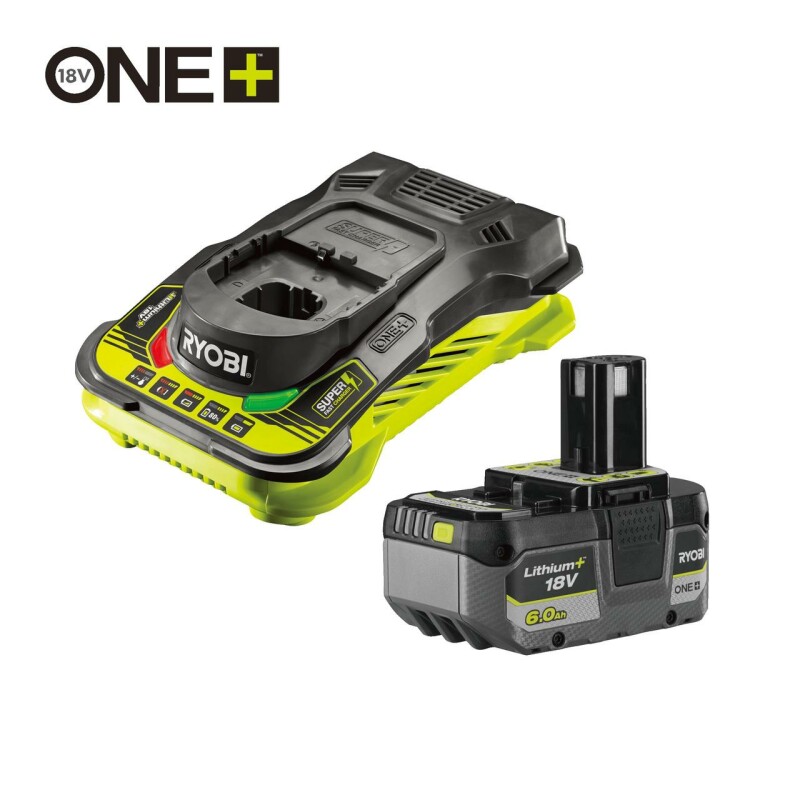 Набор из аккумулятора и зарядного устройства (1х6.0Ач) RYOBI ONE+ RC18150-160XG