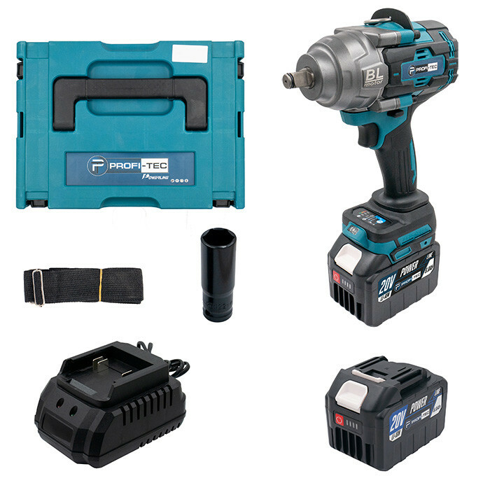 Аккумуляторный гайковерт PROFI-TEC PTW1002BL POWERLine SET25P
