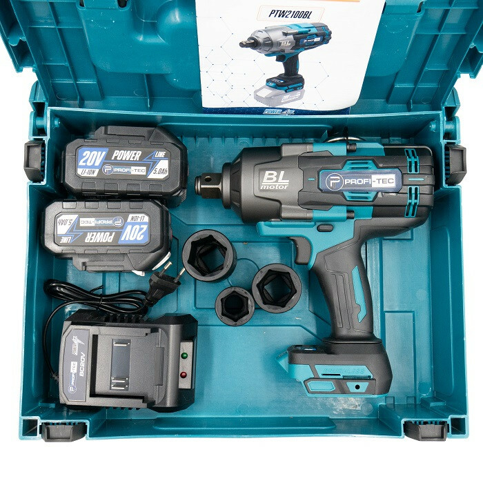 Аккумуляторный гайковерт PROFI-TEC PTW2100BL SET25 POWERLine - Зображення 1