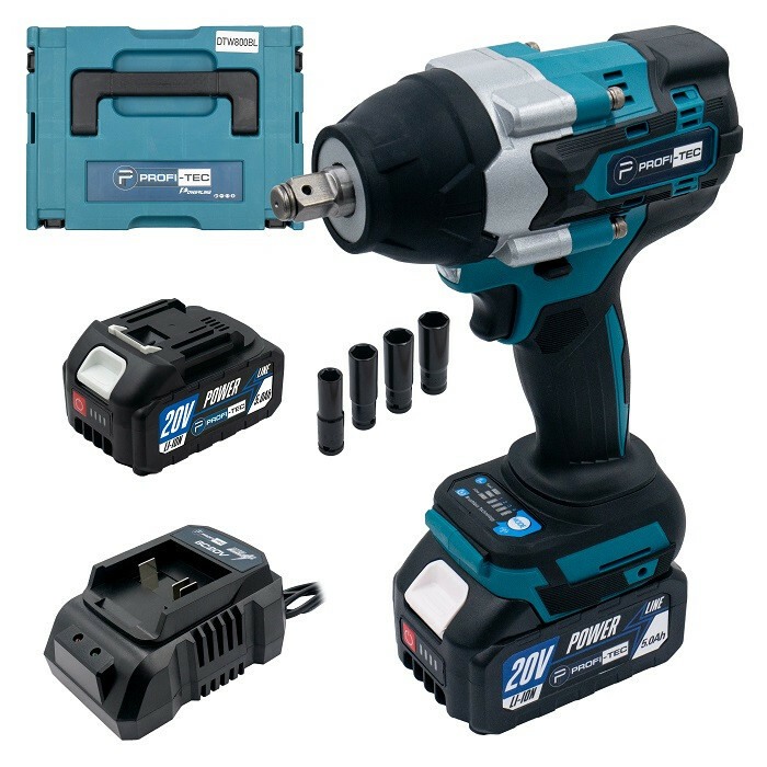 Аккумуляторный гайковерт PROFI-TEC DTW800BL SET25 POWERLine
