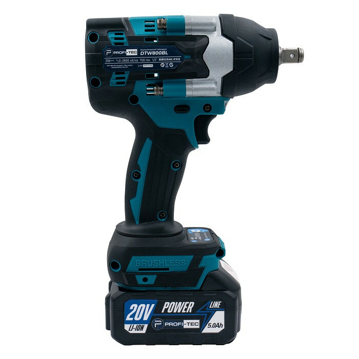 Аккумуляторный гайковерт PROFI-TEC DTW800BL SET25 POWERLine - Зображення 2
