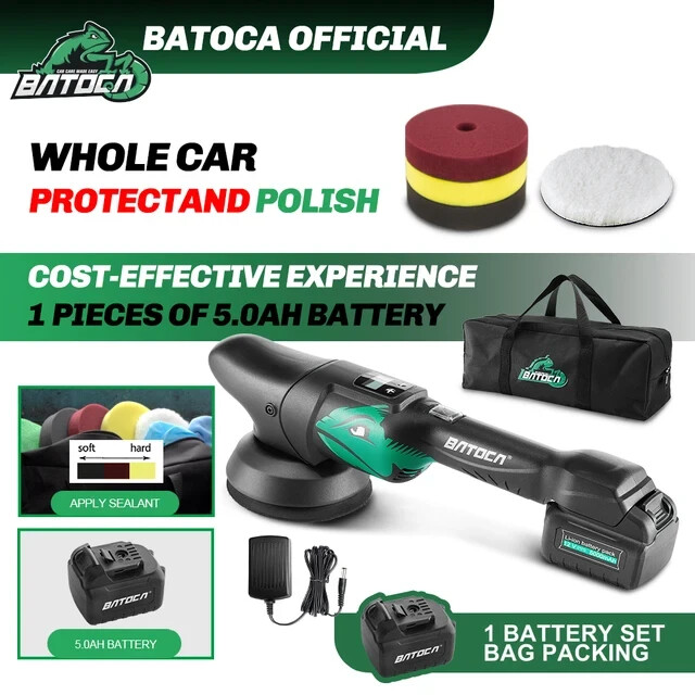 Аккумуляторная полировальная машина Batoca S2 с аккумулятором 2 x 5,0 Ач