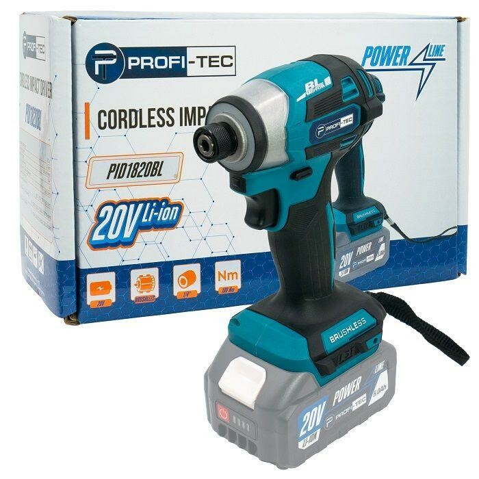 Аккумуляторный импульсный шуруповерт PROFI-TEC PID1820BL POWERLine (без аккумулятора и зарядного устройства)