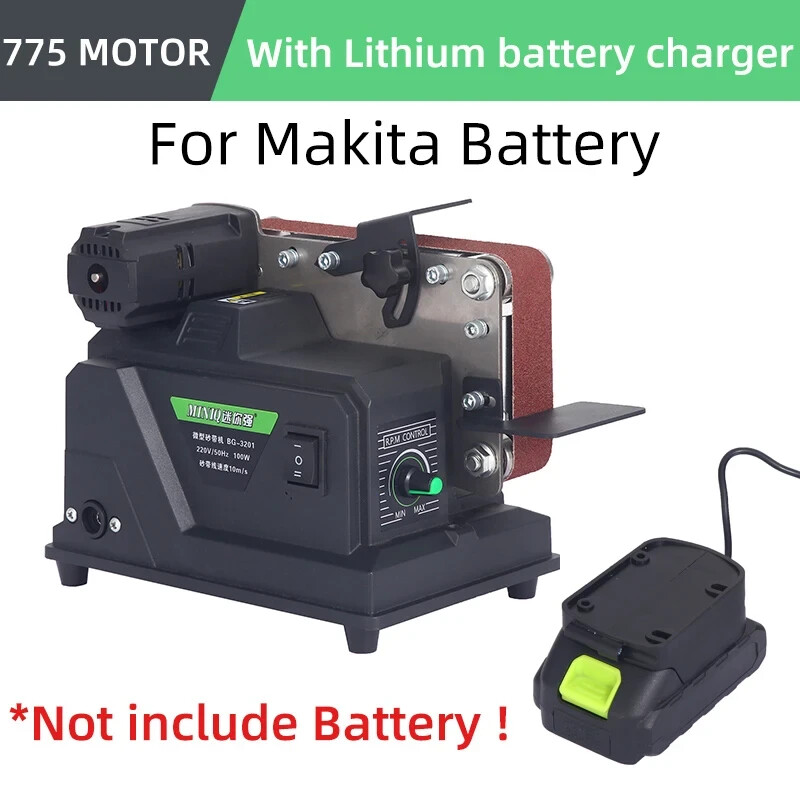 Шлифовальный ленточный мини-станок (гриндер) BEKING BG-3201 (120w) - Зображення 4