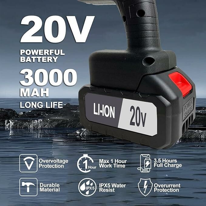Аккумуляторная мойка высокого давления TEGATOK THPW-40 SET 015 - Зображення 1