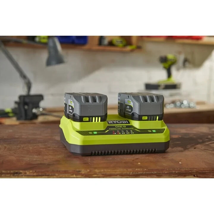Зарядное устройство RYOBI ONE+ Duo 18 В, зарядный ток 2,0 и 4,0 А - Зображення 1