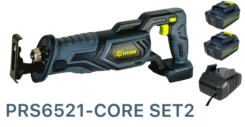 Аккумуляторная сабельная пила TITAN PRS6521-CORE SET2