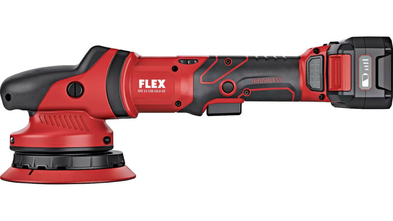 АККУМУЛЯТОРНАЯ ЭКСЦЕНТРИКОВАЯ ПОЛИРОВАЛЬНАЯ МАШИНА FLEX XFE 15 150 18.0-EC - Зображення 5
