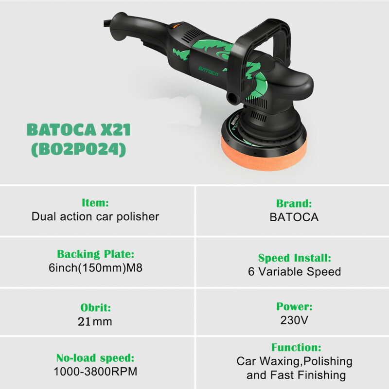 Ротационно-эксцентриковая полировальная машина BATOCA X21 - Зображення 3