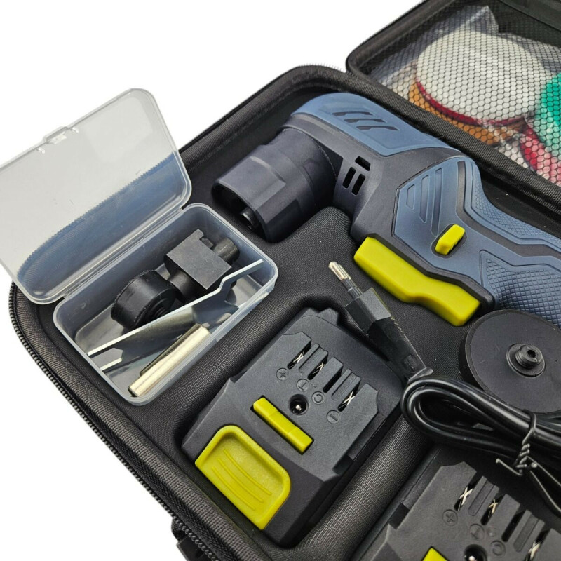 АККУМУЛЯТОРНАЯ РОТАЦИОННО ЭКСЦЕНТРИКОВАЯ ПОЛИРОВАЛЬНАЯ МАШИНА TITAN TDA1212B SET - Зображення 4