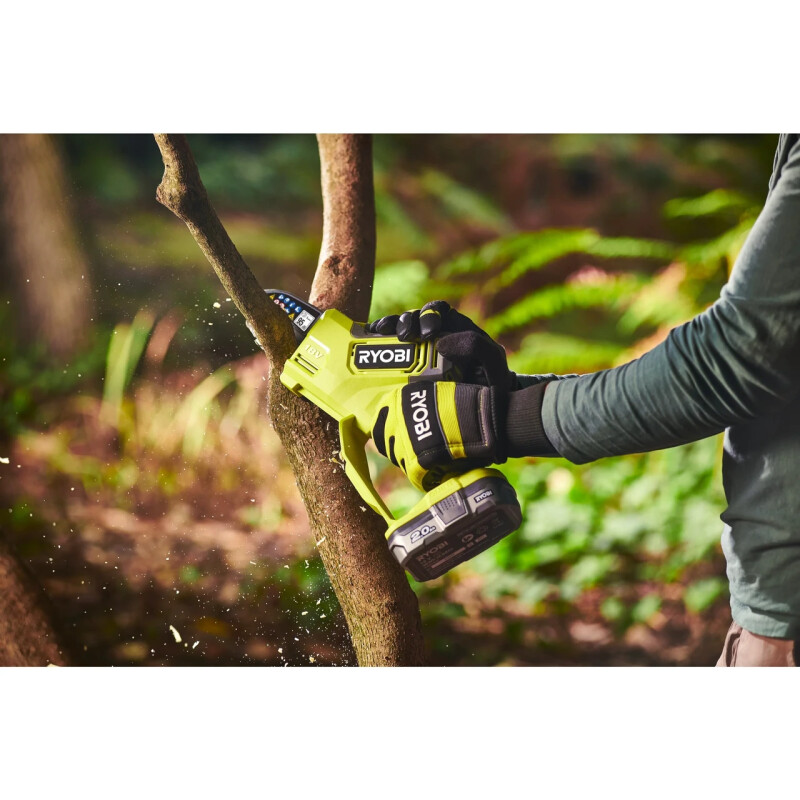 Аккумуляторная цепная пила 10см (1х2.0Ач) RYOBI RY18PSX10A-120 - Зображення 5