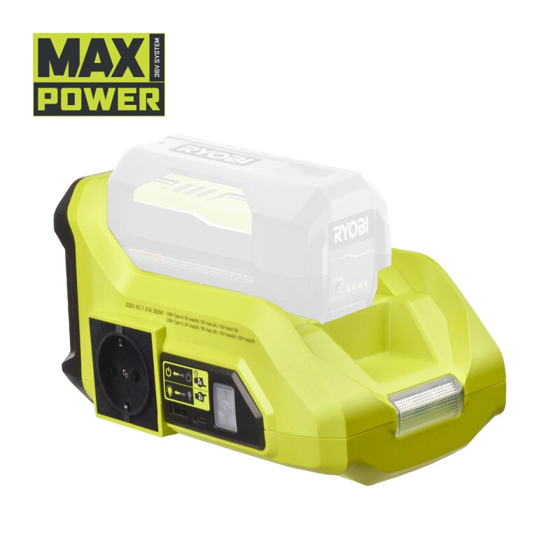 Инвертор напряжения аккумуляторный RYOBI RY36BI300A-0, MAX POWER 36В (без АКБ и ЗУ)