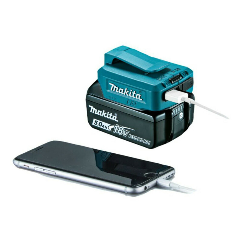USB преобразователь для мобильных устройств USB 14,4V/18V LXT Makita (DECADP05) - Зображення 1