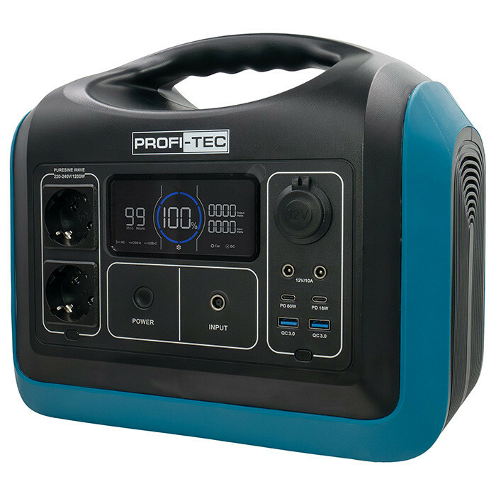 Портативная зарядная станция PROFI-TEC PPS1200 LiFePO₄ (1200 Вт, батарея 992 Вт⋅ч) - Зображення 2
