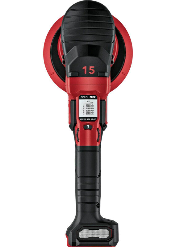 АККУМУЛЯТОРНАЯ БЕЗЩЕТОЧНАЯ ЭКСЦЕНТРИКОВАЯ ПОЛИРОВАЛЬНАЯ МАШИНА FLEX XFE 15 150 18.0-EC SET - Зображення 2