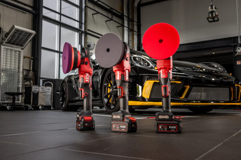Аккумуляторная роторная полировальная машина FLEX 18 В PE 150 18-EC SET
