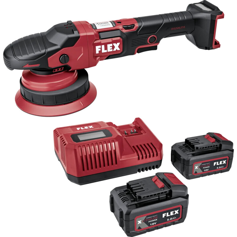 АККУМУЛЯТОРНАЯ БЕЗЩЕТОЧНАЯ ЭКСЦЕНТРИКОВАЯ ПОЛИРОВАЛЬНАЯ МАШИНА FLEX XFE 15 150 18.0-EC SET - Зображення 4