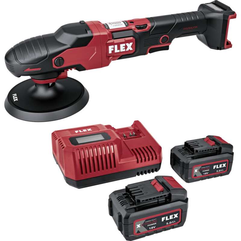 Аккумуляторная роторная полировальная машина FLEX 18 В PE 150 18-EC SET - Зображення 1